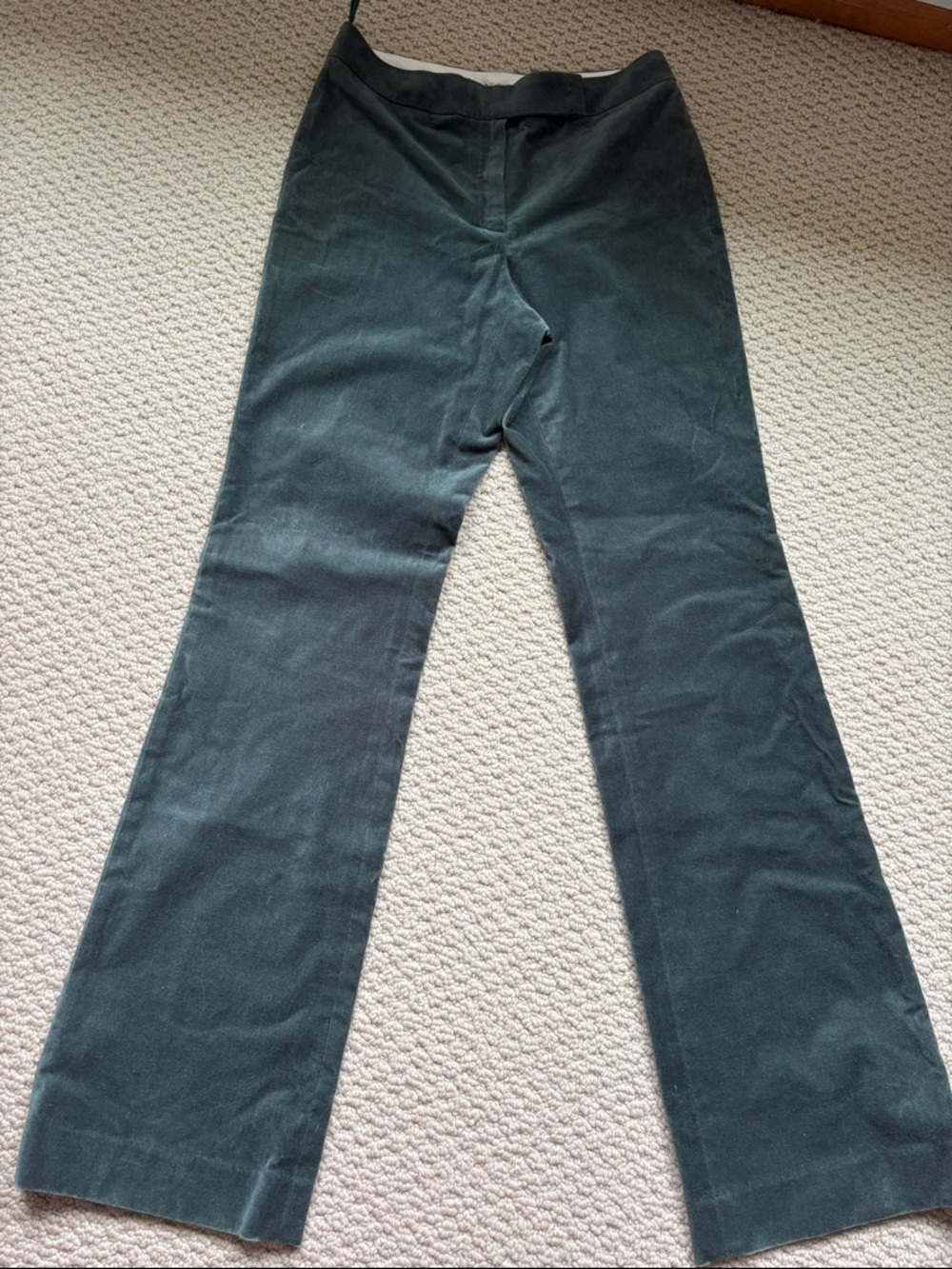 Dana Buchman Forest Green Low Rise Fit & Flare No Rib Corduroy Pants. BNWT.Sz 2.